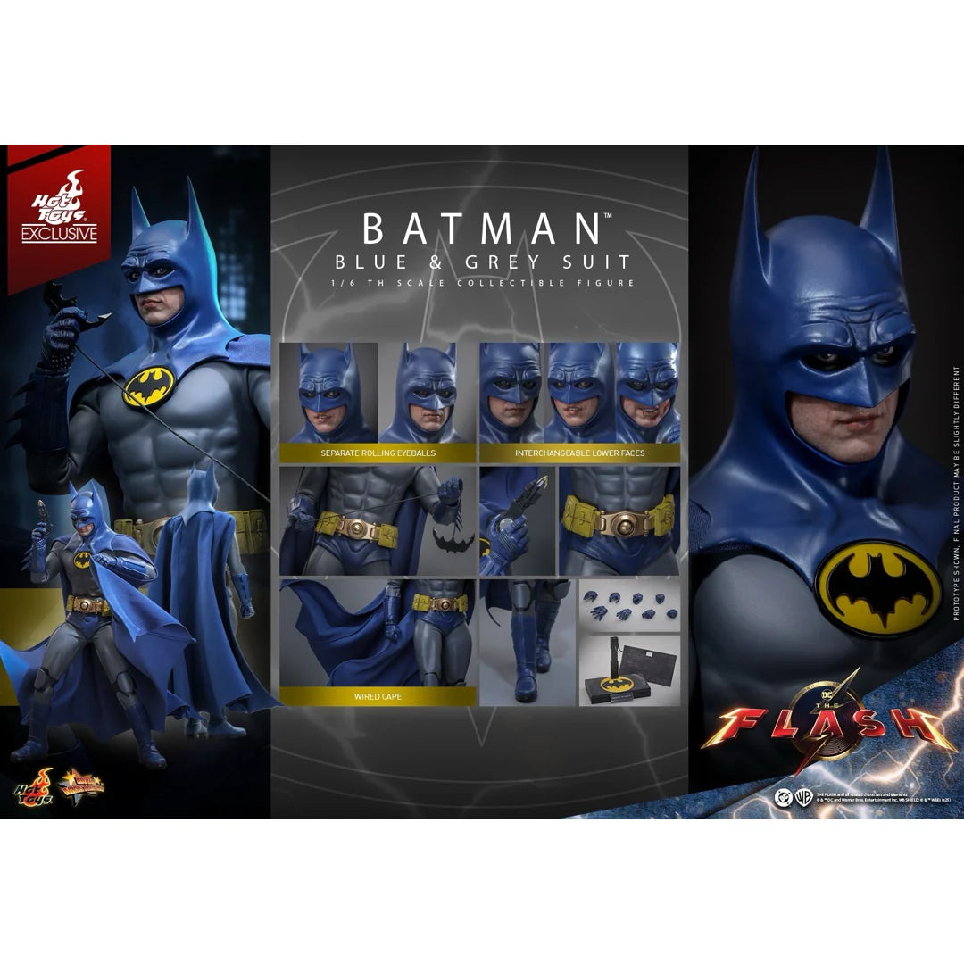 HOT TOYS - 1/6 MMS834 The Flash - Batman (Blue & Grey Suit) Action Figure