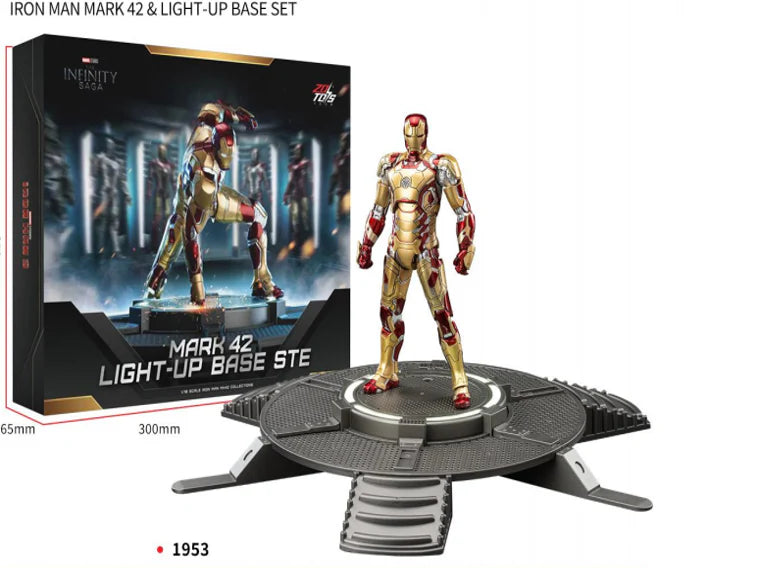 ZD TOYS 1/10 Iron Man MK42 Light-up Base Set
