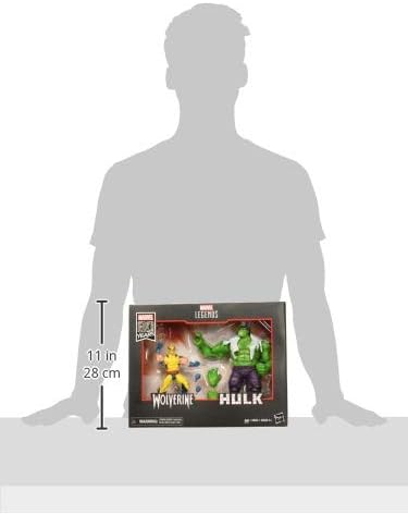 Marvel Legends 80th Anniversary Wolverine and Hulk 6-Inch Action Figures - **Exclusive**
