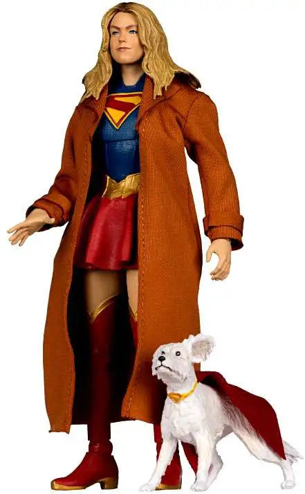 McFarlane Toys DC Multiverse Deluxe Theatrical Edition, Gold Label Collection Supergirl & Krypto Exclusive Action Figure