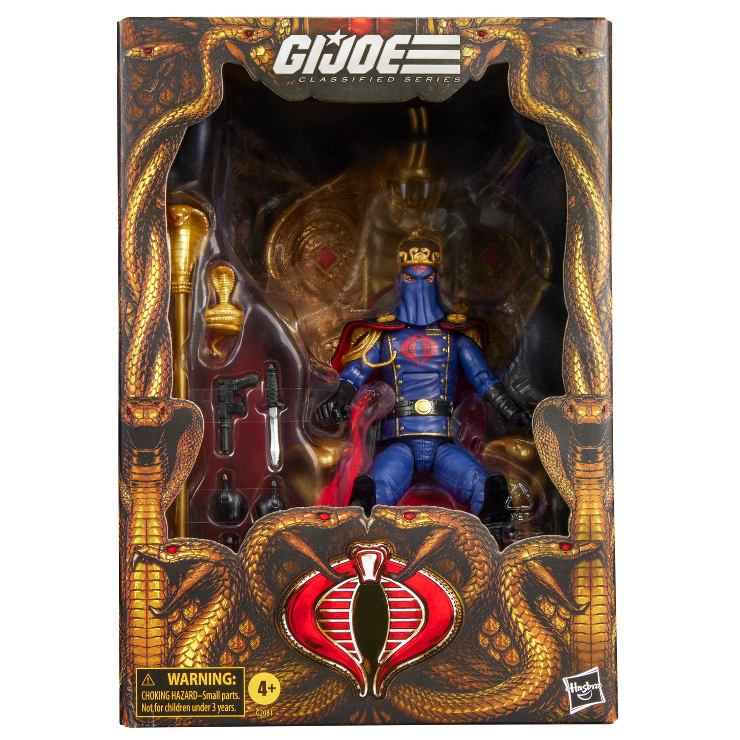 G.I. Joe Classified Series #221, Cobra Commander in dress uniform Action Figure & throne