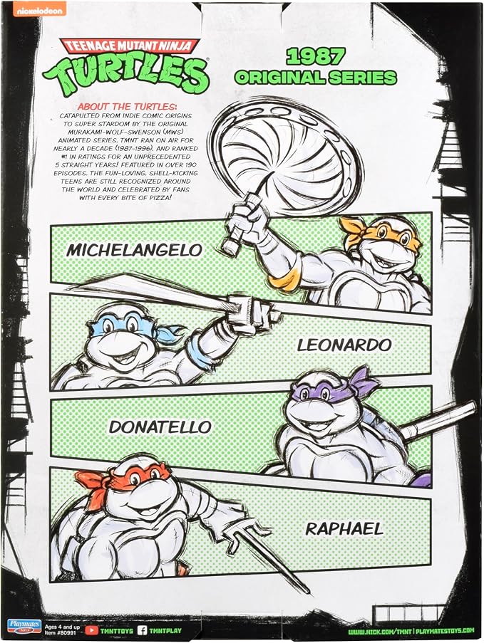 TMNT - Classic 1987 Original Series Basic Figure 4-Pack