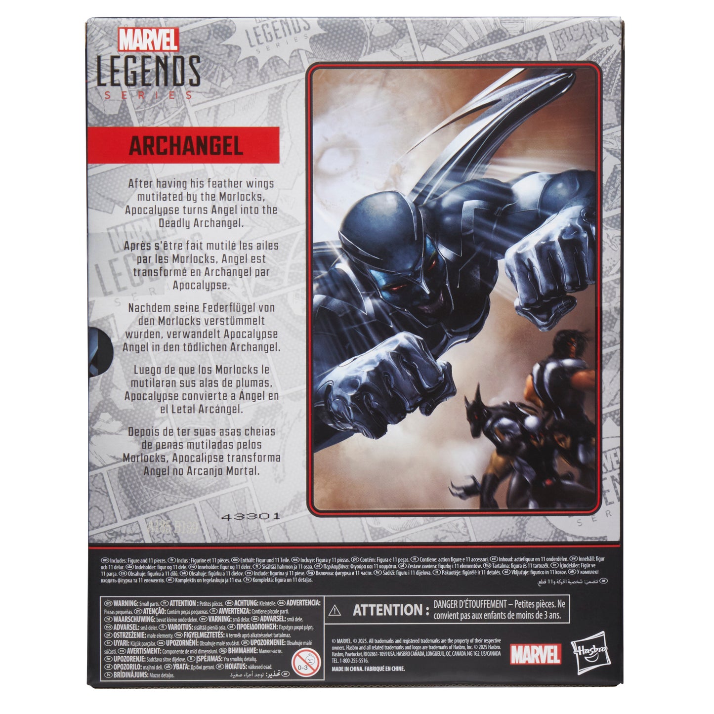 Marvel Legends Series Archangel, X-Force Comics Collectible 6-Inch Scale Action Figure