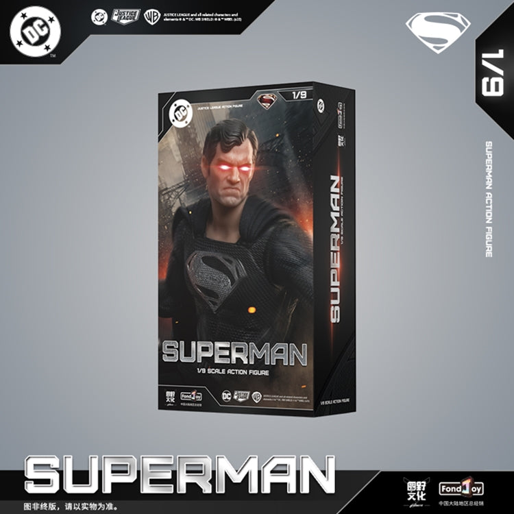 FondJoy 1/9 DC Action Figure Black Superman 2.0