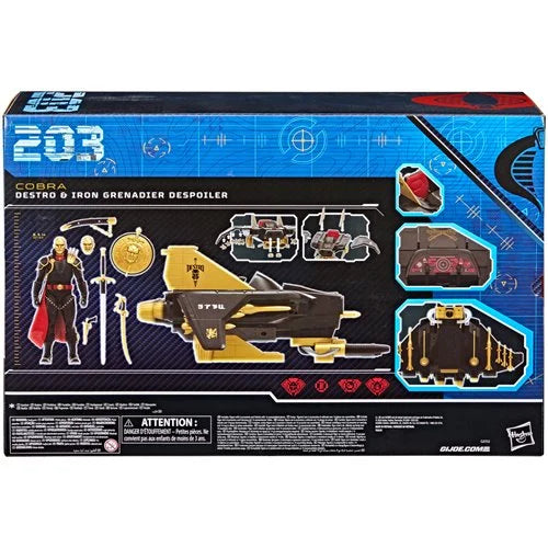 G.I. Joe Classified Series Destro & Iron Grenadier Despoiler 6-Inch Action Figure and Vehicle Set **Damaged Box**