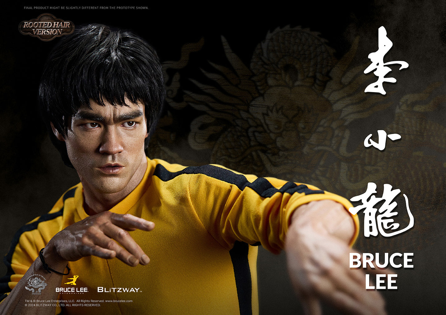 Bruce Lee 50th Anniversary Statue (Rooted Hair Version)