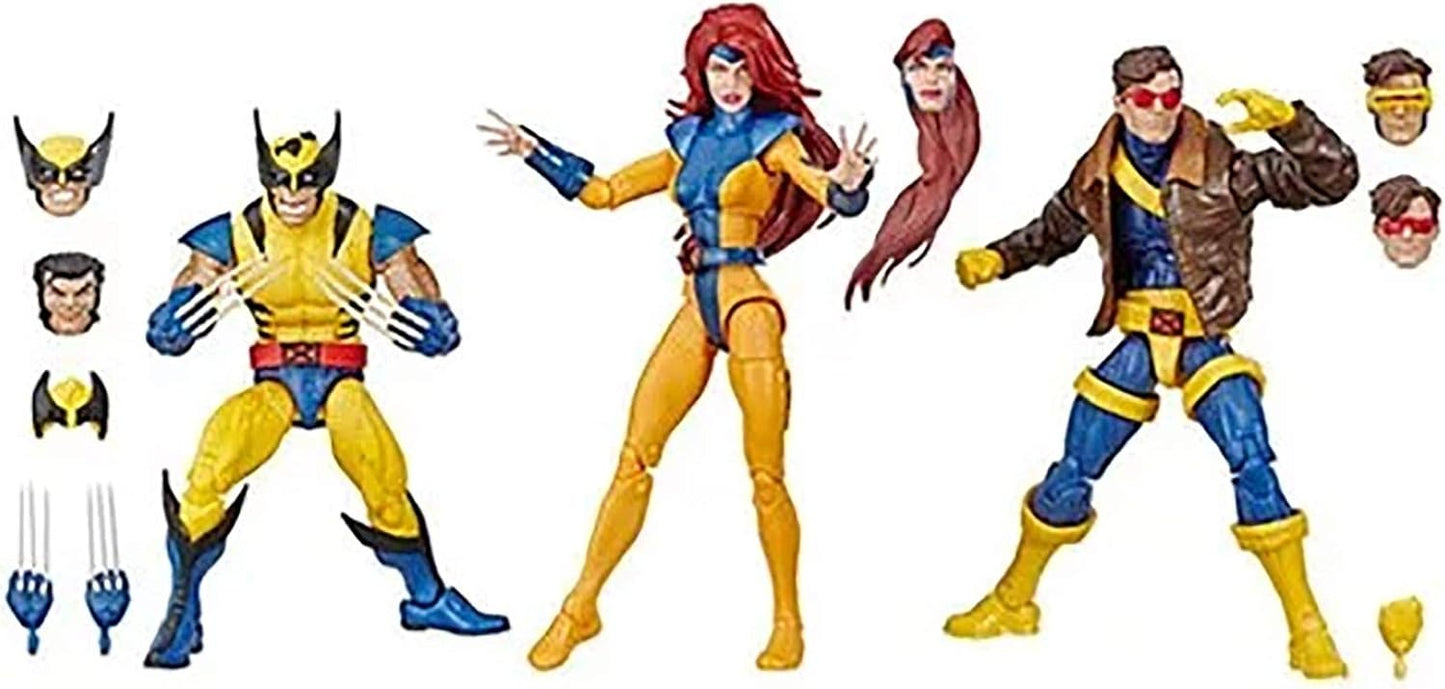 Marvel Legends X-Men Jean Grey, Cyclops, and Wolverine 6-Inch Action Figure 3-Pack - Exclusive