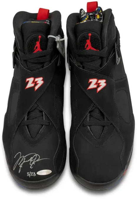 UDA MICHAEL JORDAN AUTOGRAPHED NIKE AIR JORDAN 8 RETRO PLAYOFFS 2023 SHOES