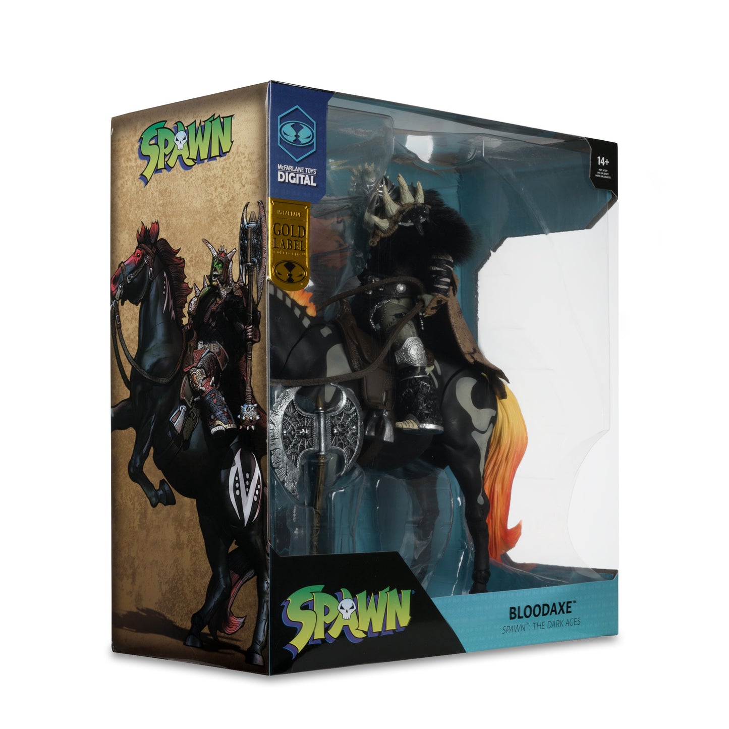 SPAWN 7" TOY - BLOODAXE 2PK (SPAWN: THE DARK AGES) (MCFARLANE DIGITAL) GOLD LABEL **GameStop Exclusive**