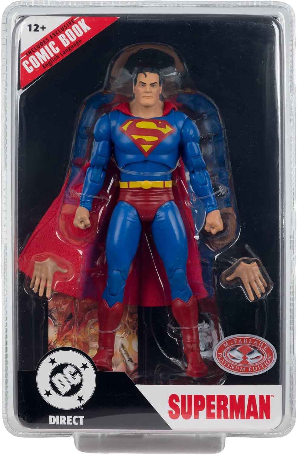 DC McFarlane DC Page Punchers Superman (Red Platinum - Justice) **Re-issue**