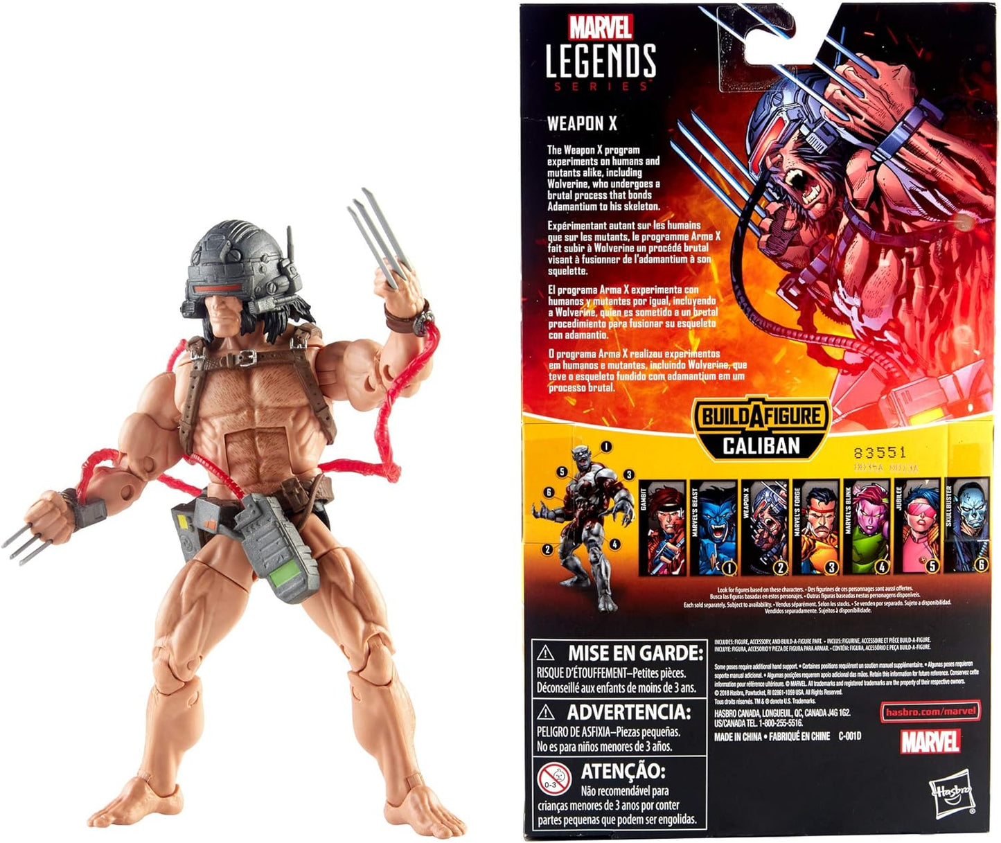Weapon X Toy (X-Men Collection) – with Marvel's Caliban Build-a-Figure Part