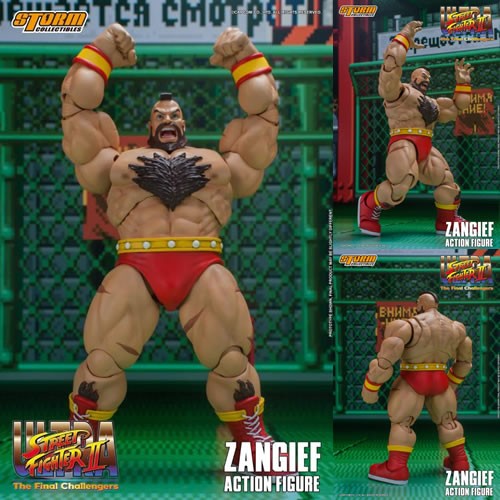 ZANGIEF Street Fighter II Action Figure para Fãs, Storm Toys, Conjunto  completo, 6 '', Em Stock, 1