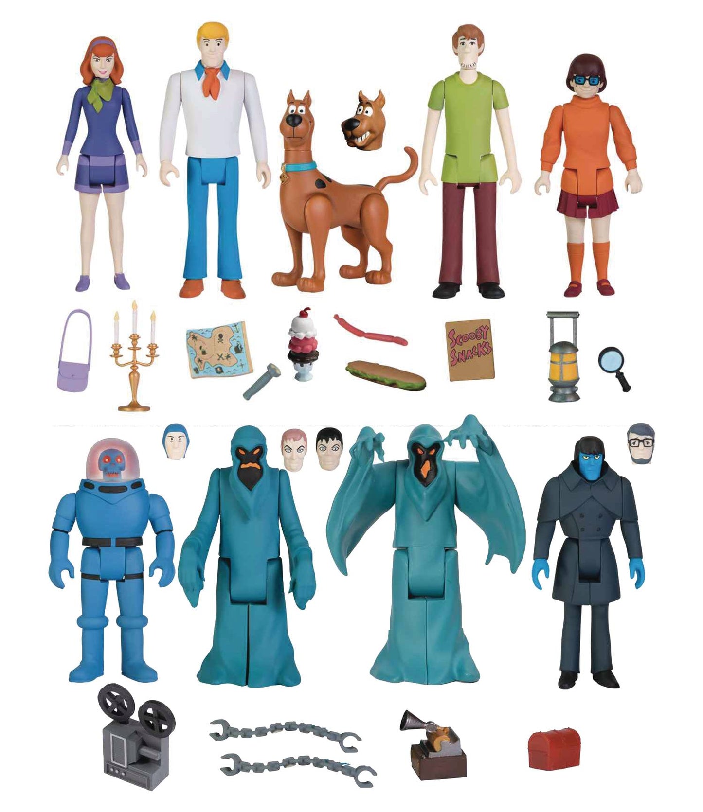 5 POINTS MEZCO SCOOBY DOO FRIENDS & FOES DLX BOXED FIG SET