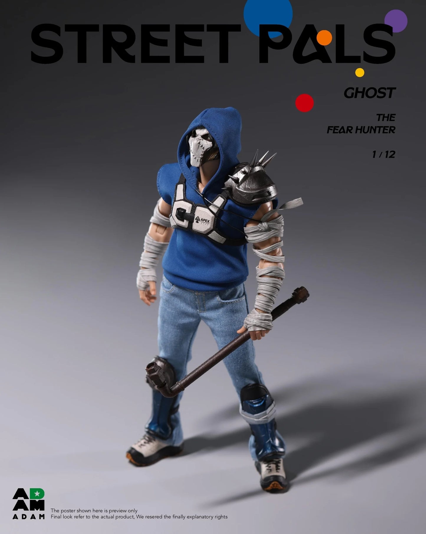 ADAM 1/12 STREET PALS – GHOST the “FEAR HUNTER”