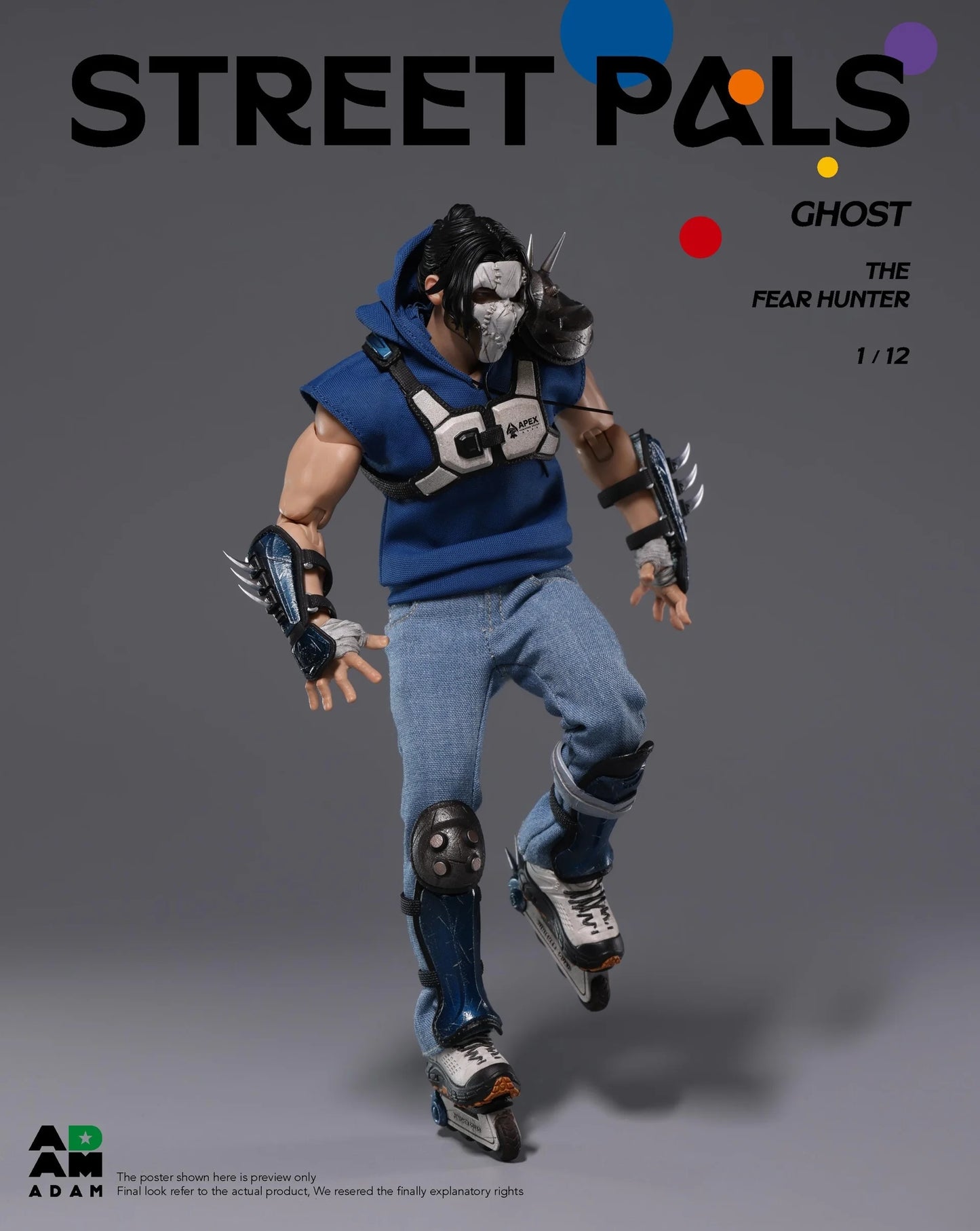 ADAM 1/12 STREET PALS – GHOST the “FEAR HUNTER”