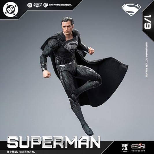FondJoy 1/9 DC Action Figure Black Superman 2.0