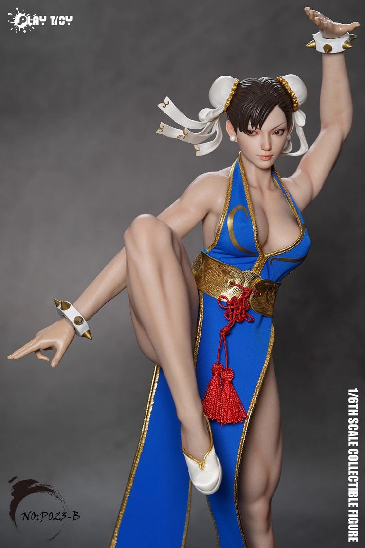 PLAY TOY 1/6 P023B Chunli Fighting Goddess 2.0 Blue Clothes