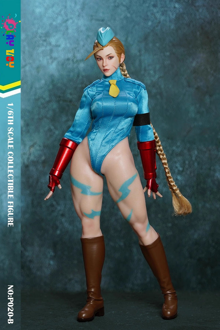 Blue Street Female Fighter 1/6 Figure Blue Outfit