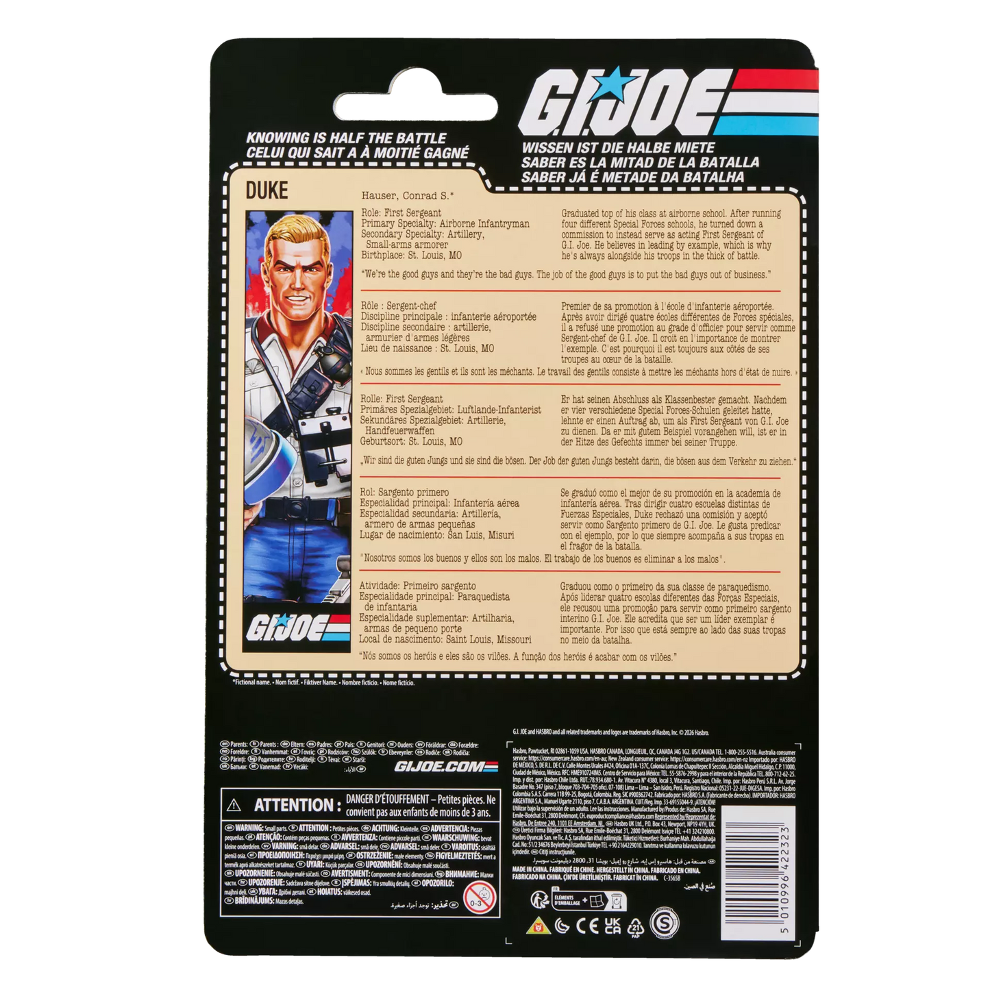 G.I. Joe Classified Series Retro Cardback USA Duke *Walmart Exclusive** America's 250th birthday!