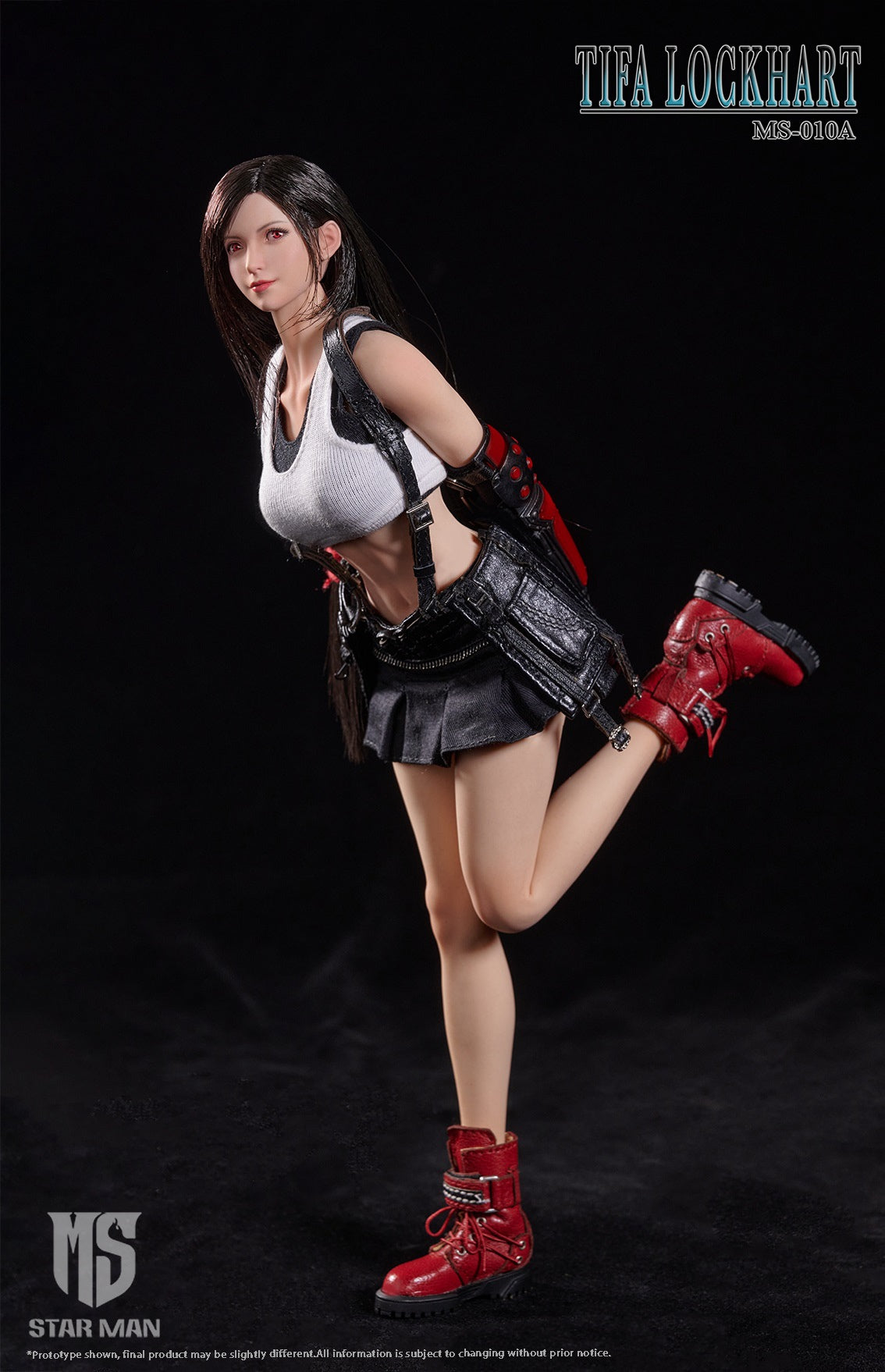 Star Man MS-010A 1/6 Tifa Lockhart White Tank Top and Black Short Skirt Version