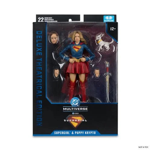 DC Multiverse Deluxe Theatrical Edition Wave 4 Supergirl Movie Supergirl and Baby Krypto 7-Inch Scale Action Figure