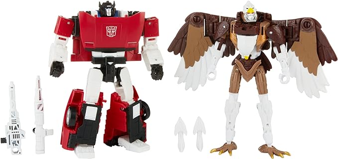 Transformers Toys Generations Kingdom Battle Across Time Collection Deluxe Class WFC-K42 Sideswipe & Maximal Skywarp, 5.5-inch
