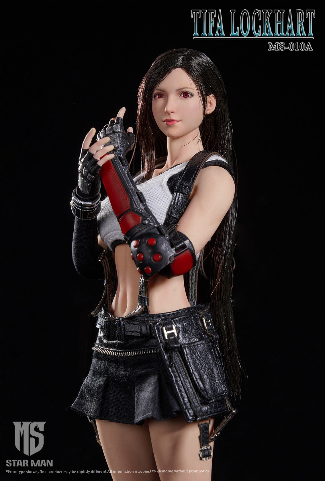 Star Man MS-010A 1/6 Tifa Lockhart White Tank Top and Black Short Skirt Version