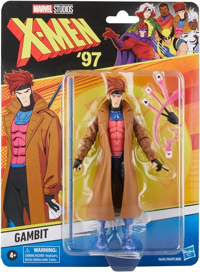 Hasbro Marvel Legends Series Gambit, X-Men ‘97 Collectible 6 Inch Action Figures, Marvel Legends Action Figures