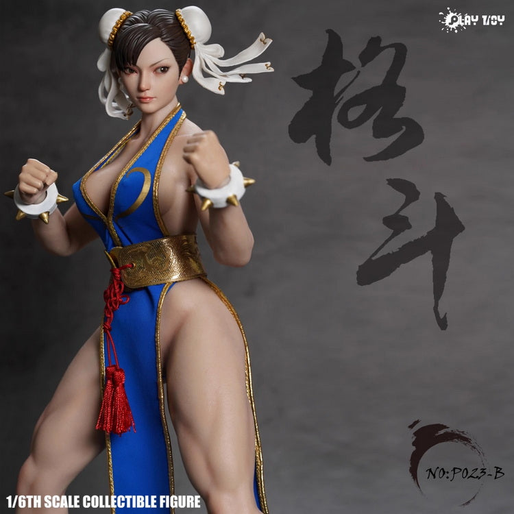 PLAY TOY 1/6 P023B Chunli Fighting Goddess 2.0 Blue Clothes