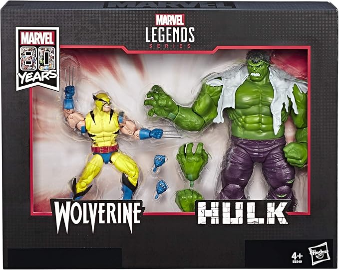 Marvel Legends 80th Anniversary Wolverine and Hulk 6-Inch Action Figures - **Exclusive**