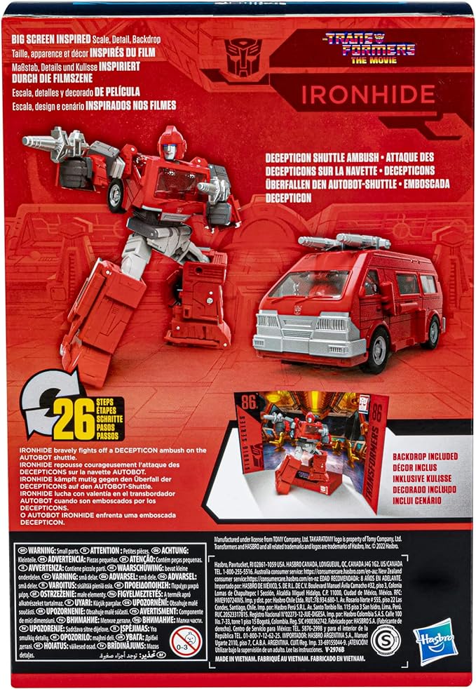 Hasbro Transformers Toys Studio Series 86-17 Voyager Class The Transformers: The Movie 1986 Ironhide Action Figure - 6.5-inch