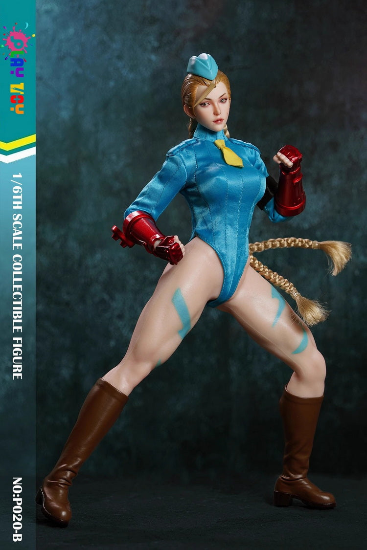 Blue Street Female Fighter 1/6 Figure Blue Outfit
