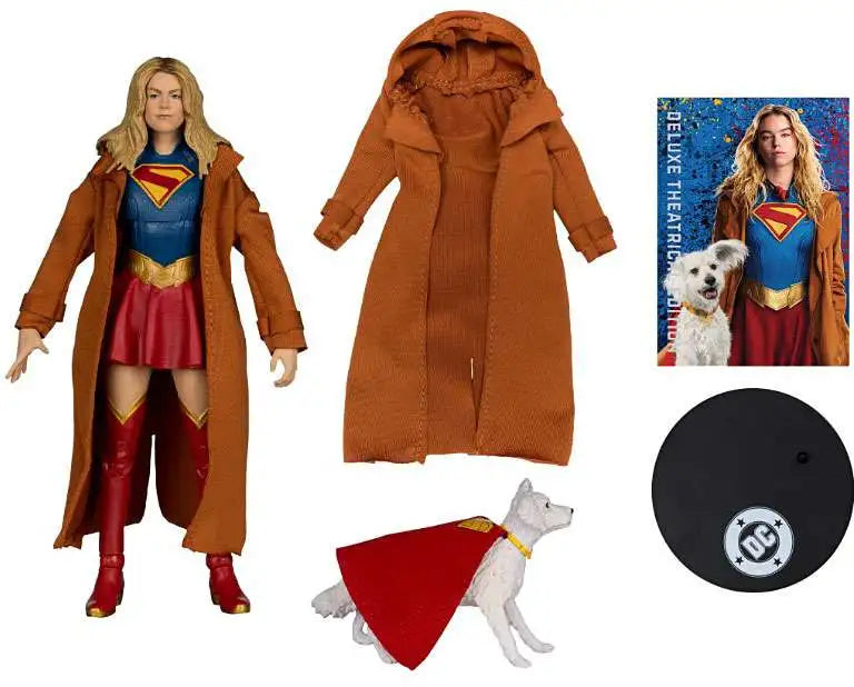 McFarlane Toys DC Multiverse Deluxe Theatrical Edition, Gold Label Collection Supergirl & Krypto Exclusive Action Figure
