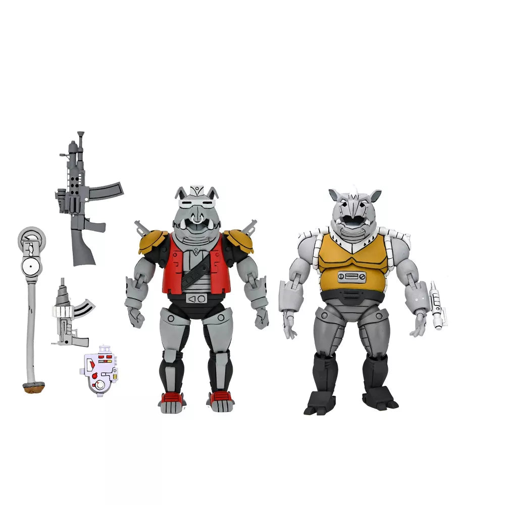 NECA Teenage Mutant Ninja Turtles Super Bebop and Mighty Rocksteady 7" Action Figures - 2pk (Target Exclusive)