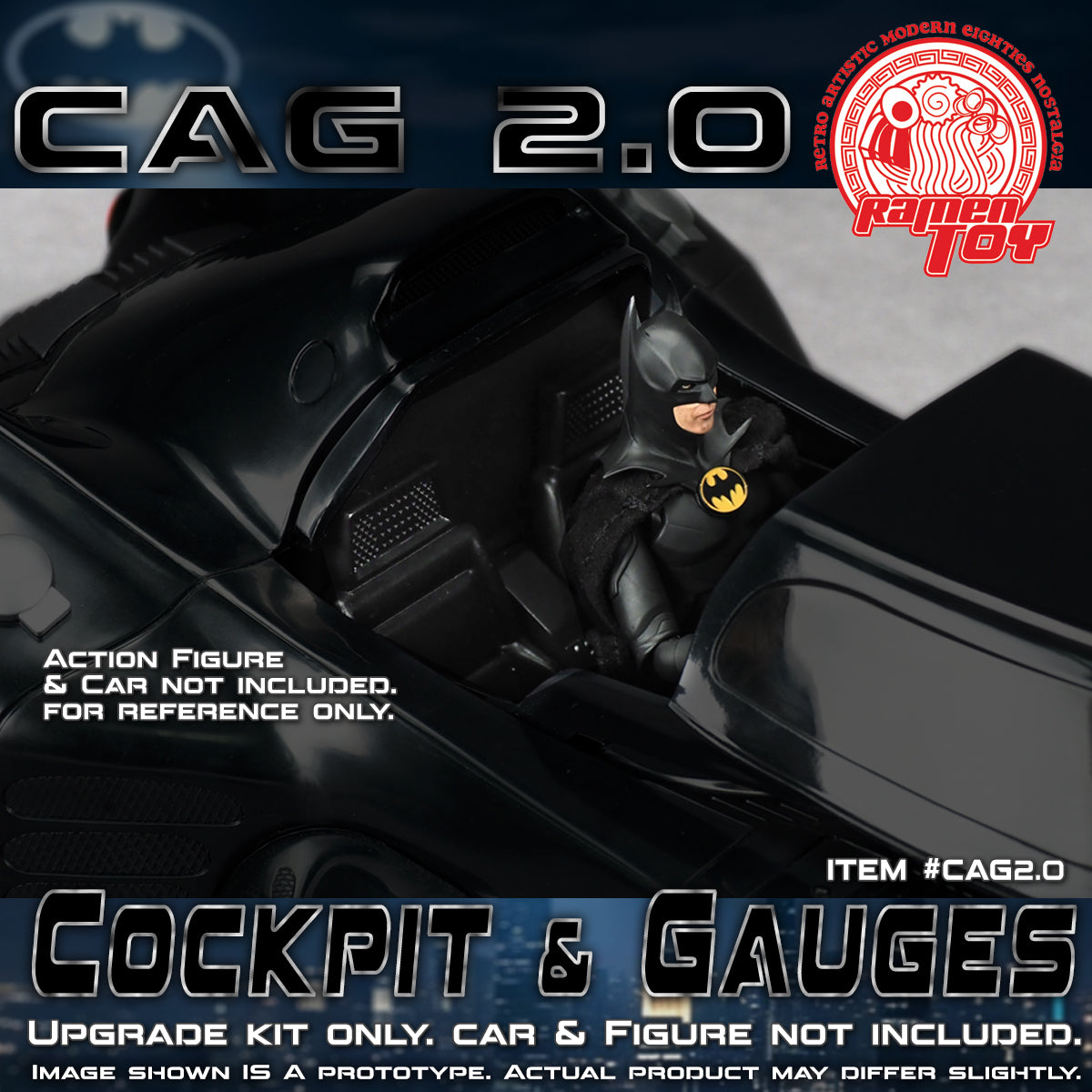 CAG SET 2.0 - Cockpit & Gauges Upgrade Kit  / McFarlane “The Flash” and “Gold Label”’89 Batmobile.
