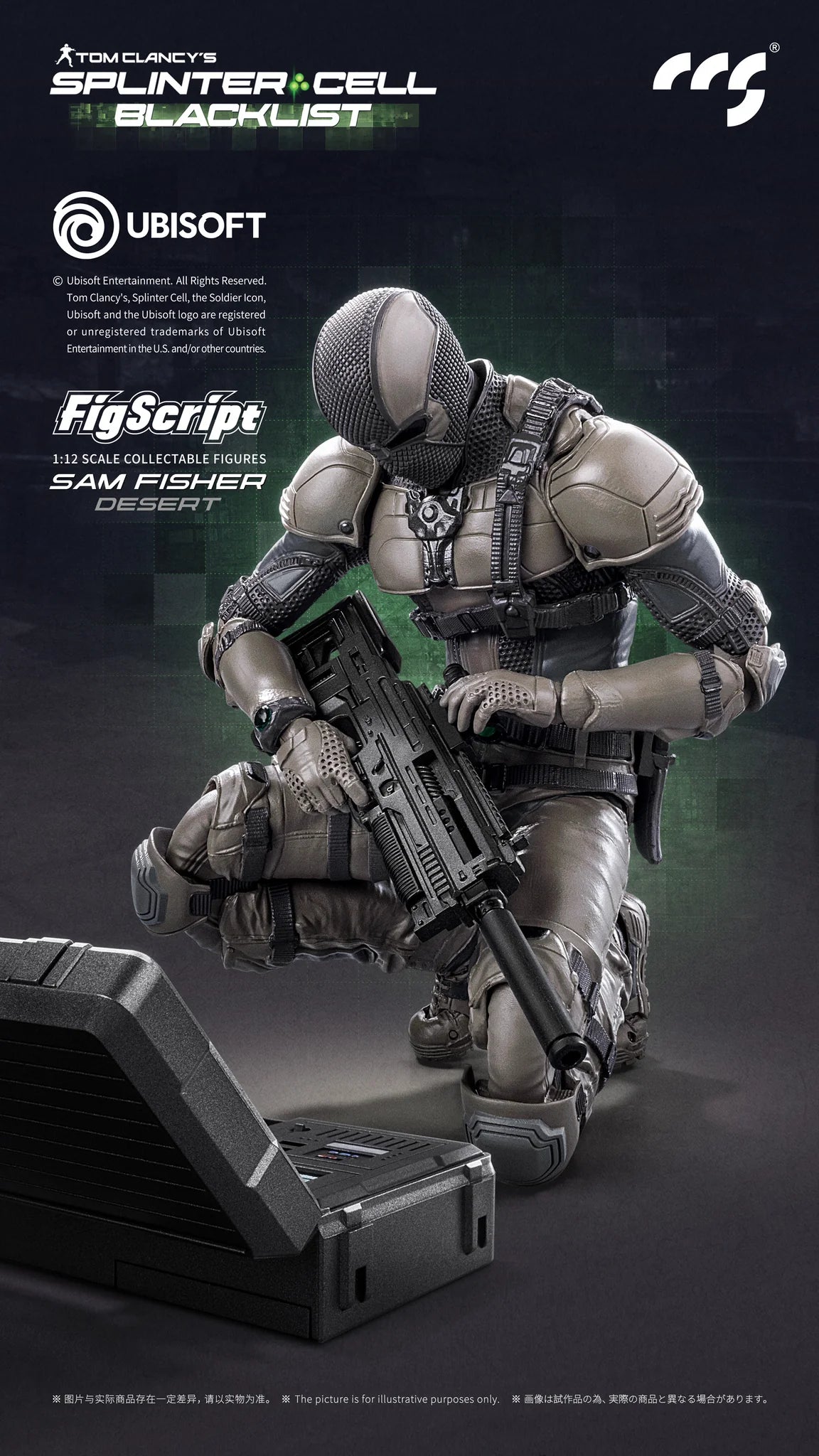 CCSTOYS FigScript Series 1/12 "SPLINTER CELL: BLACKLIST" Sam Fisher Desert Action Figure