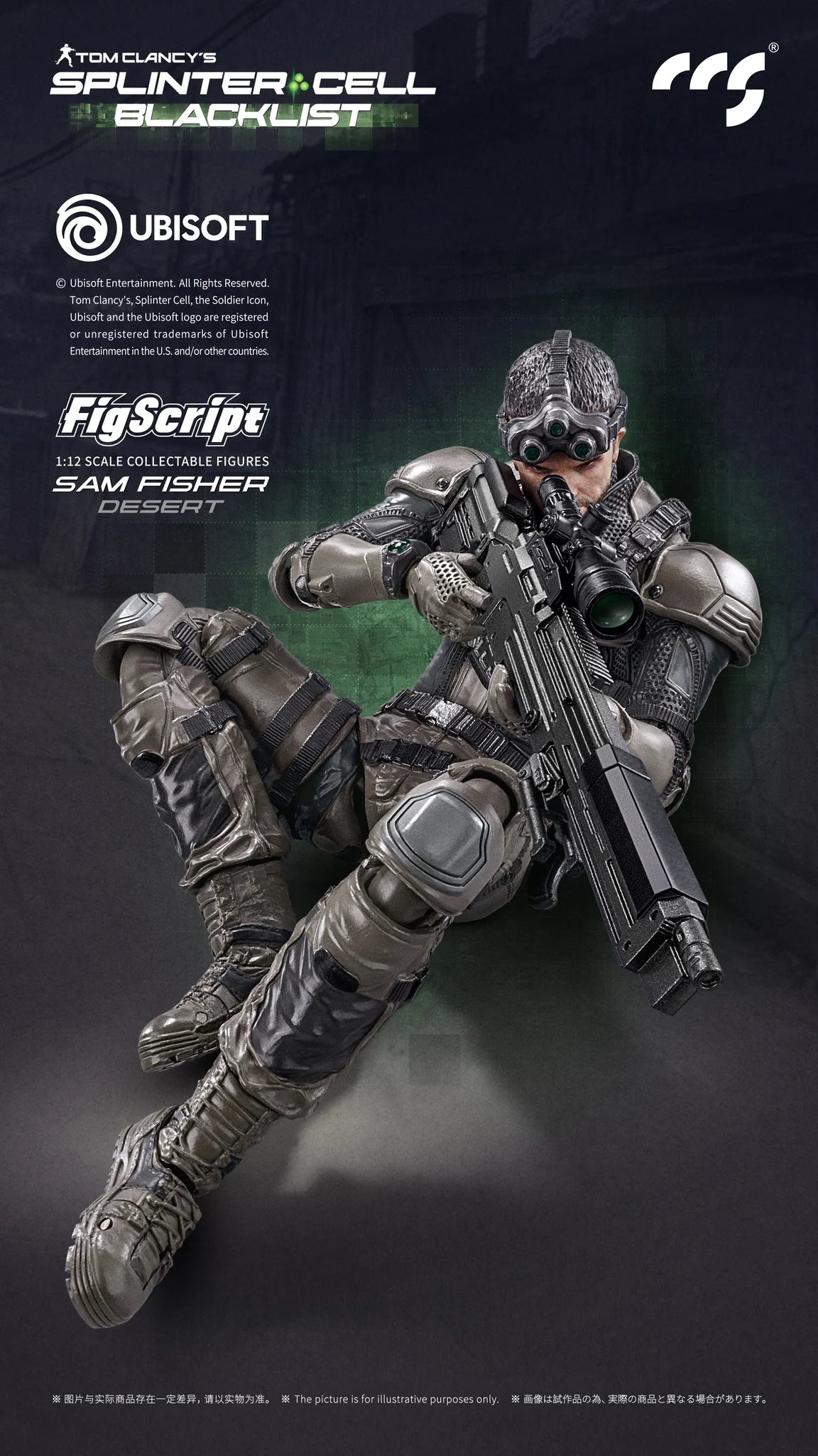 CCSTOYS FigScript Series 1/12 "SPLINTER CELL: BLACKLIST" Sam Fisher Desert Action Figure