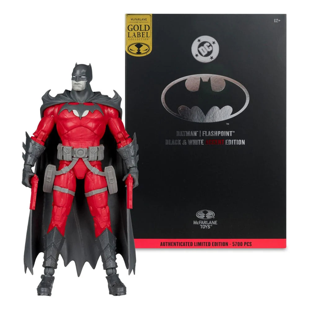 DC Multiverse Batman (Flashpoint) (Black & White Accent Edition) Gold Label *EB Games Exclusive**