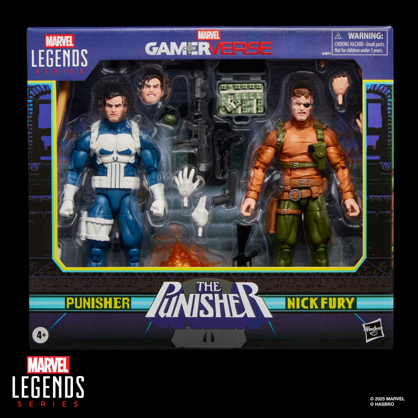 Marvel Legends Series Gamerverse Punisher and Nick Fury Action Figure Collectibles