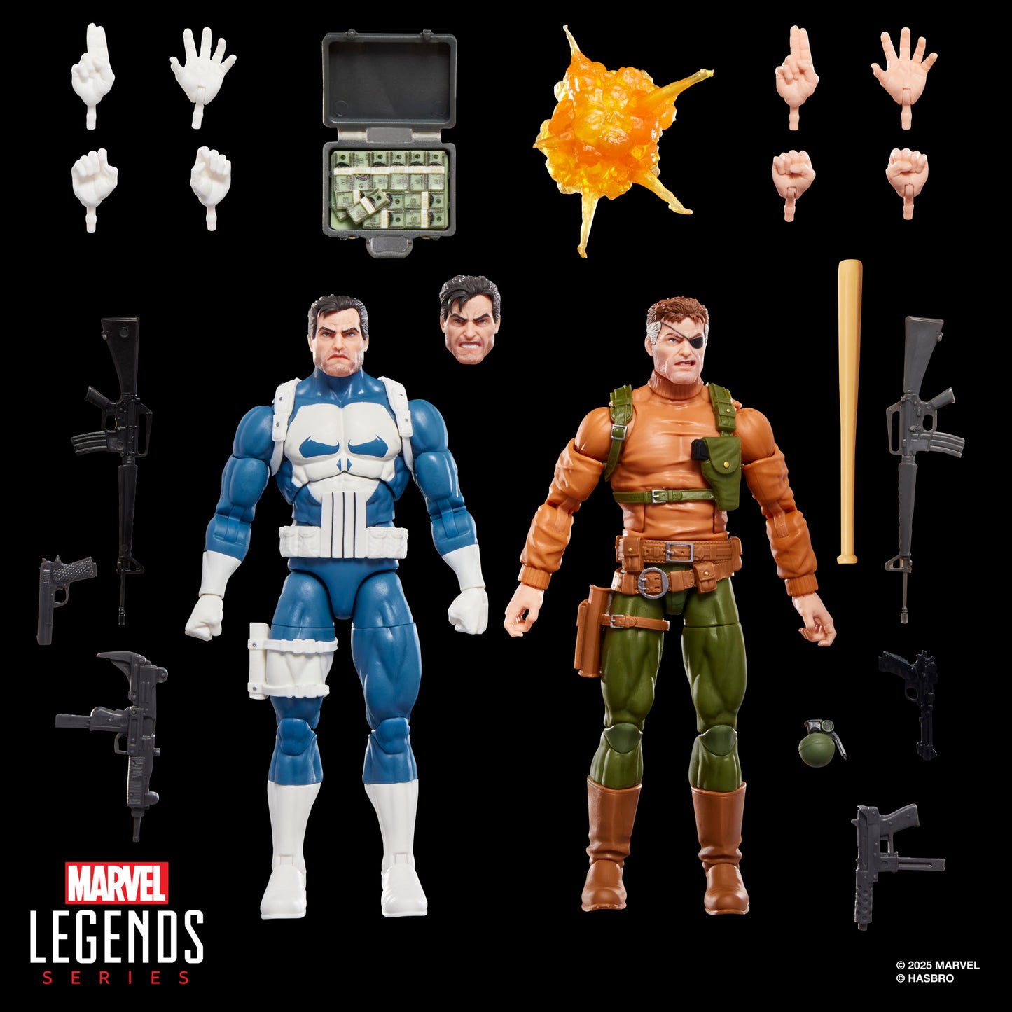 Marvel Legends Series Gamerverse Punisher and Nick Fury Action Figure Collectibles