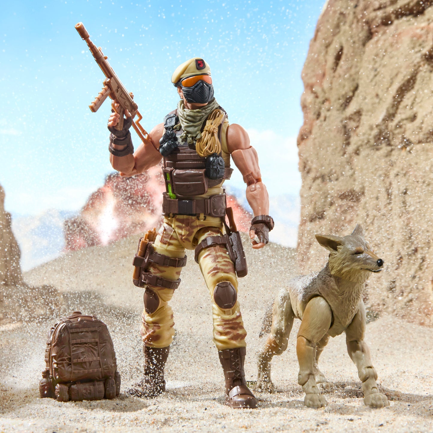 G.I. Joe Classified Series #217, Dusty & Coyote Sandstorm Action Figure and Pet