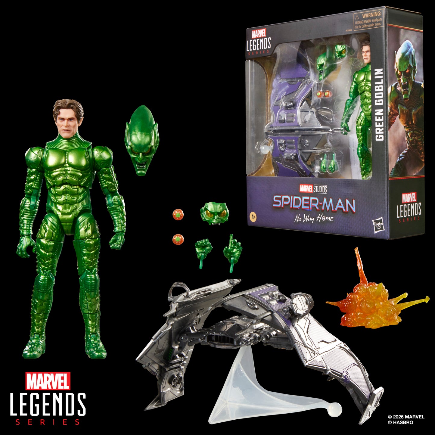 Marvel Legends Series Green Goblin, Spider-Man: No Way Home Deluxe 6” Action Figure Set