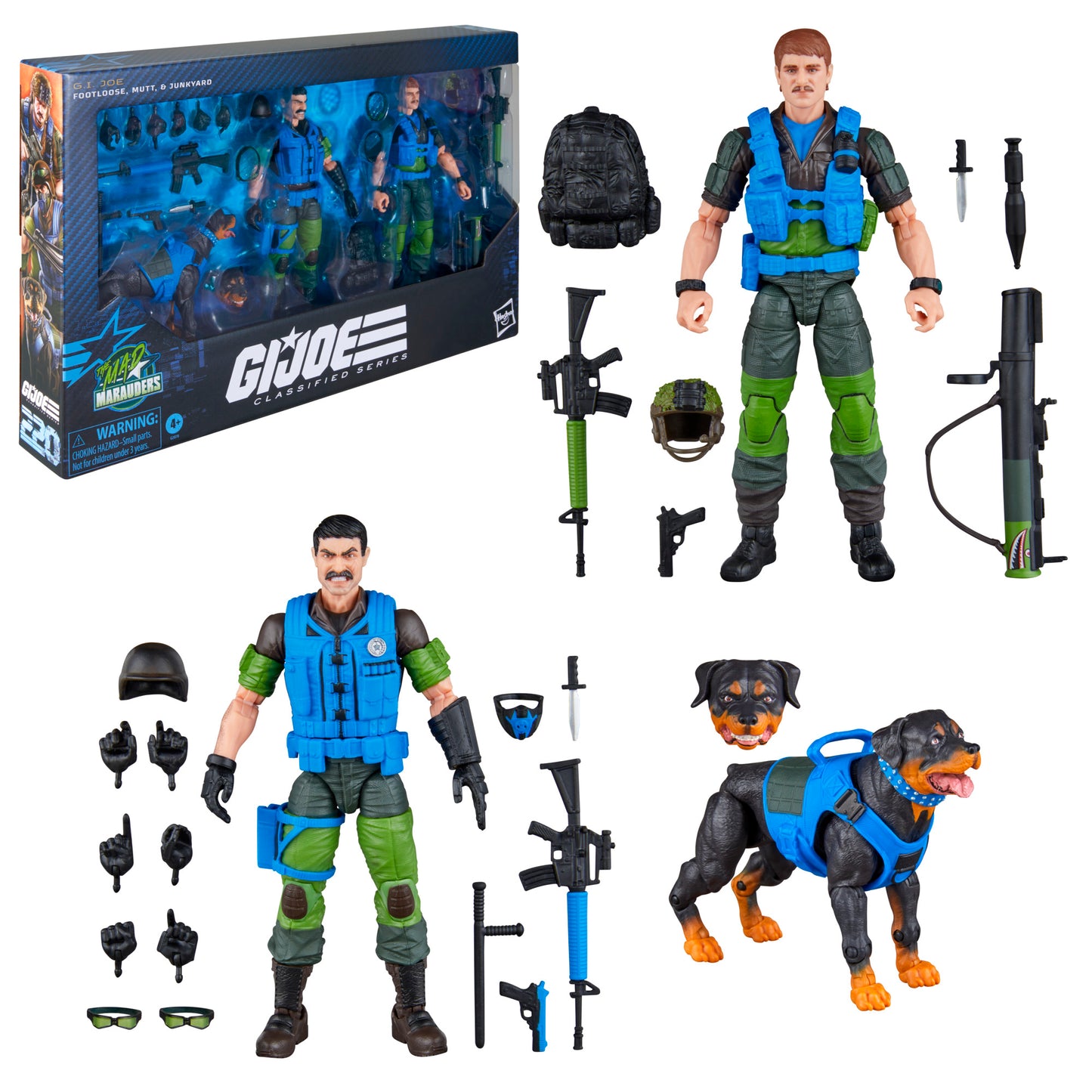 G.I. Joe Classified Series #220, Mad Marauders Footloose, Mutt, & Junkyard