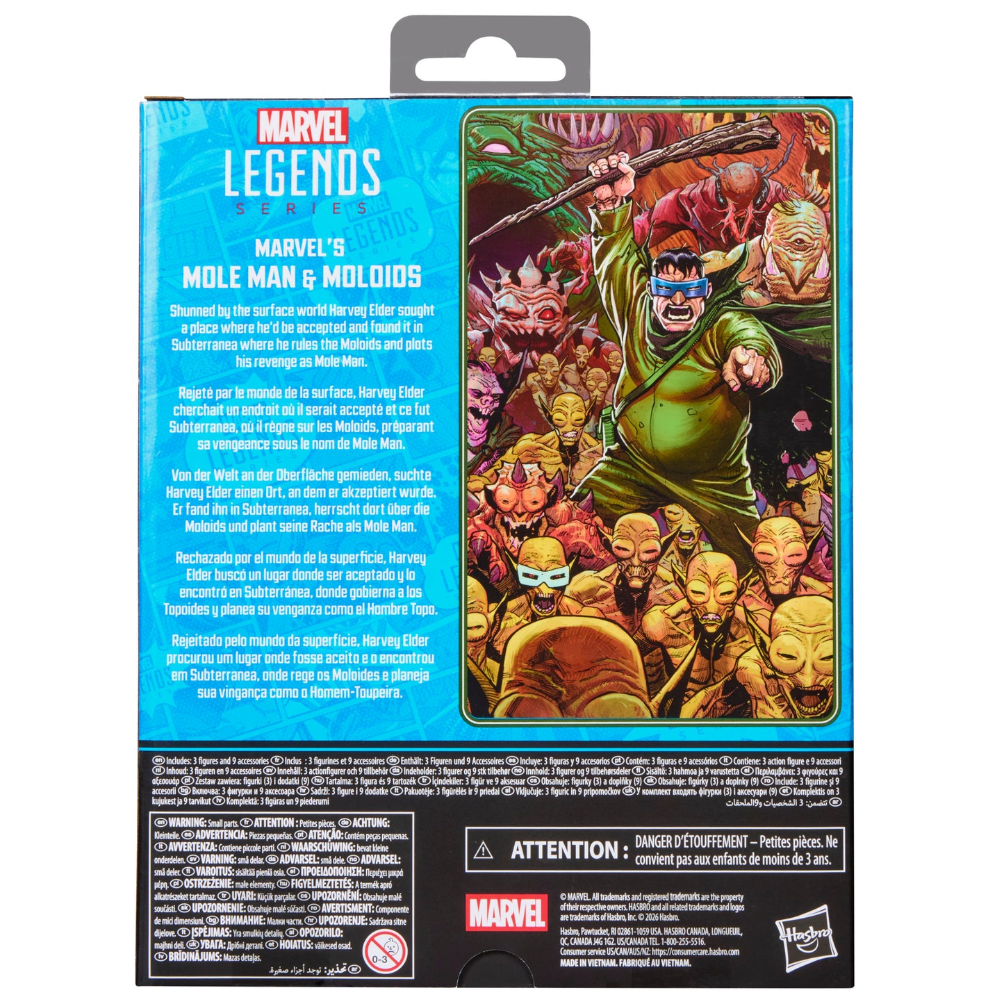 Marvel Legends Series Marvel's Mole Man & Moloids, Fantastic Four Comics Action Figure Multi-Pack