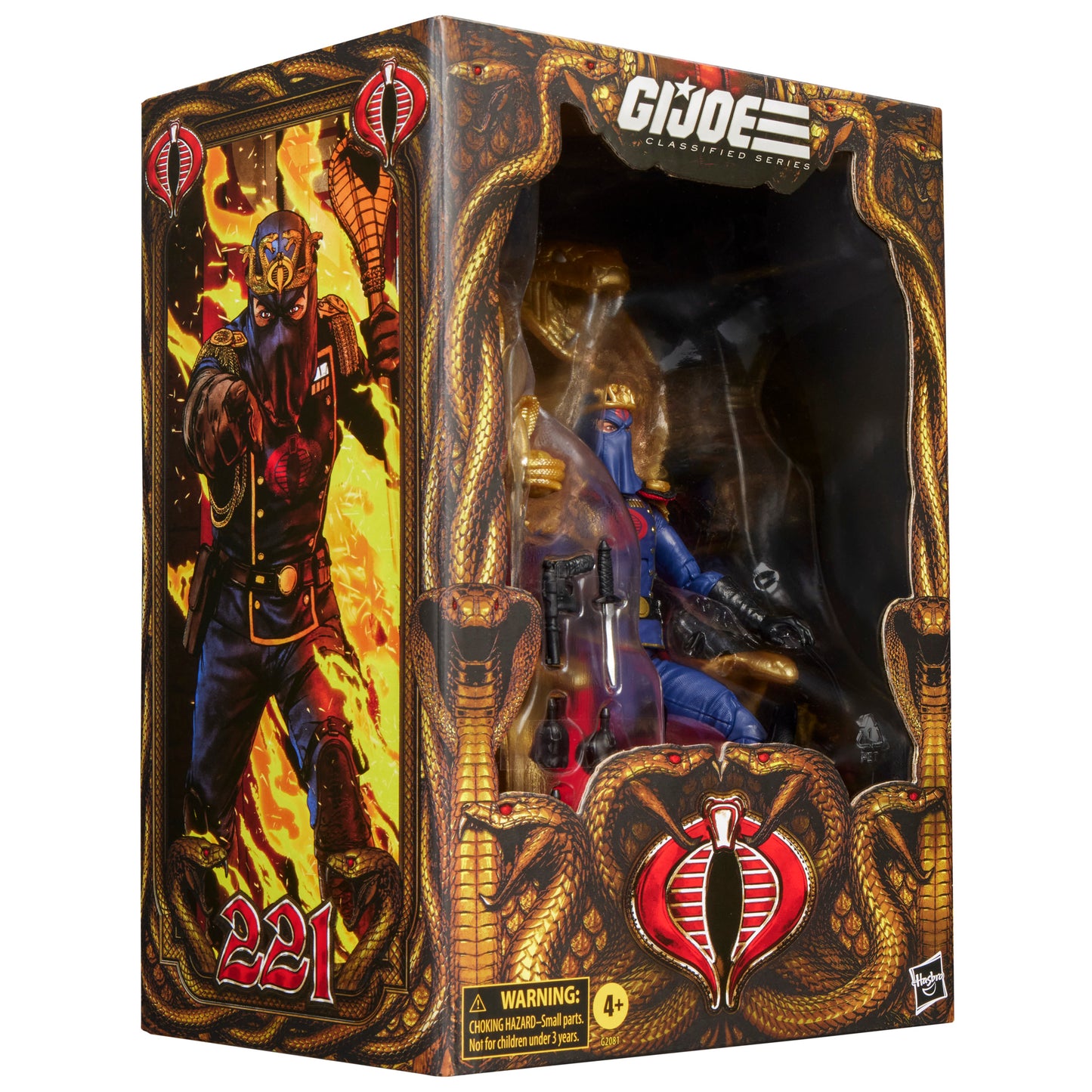 G.I. Joe Classified Series #221, Cobra Commander in dress uniform Action Figure & throne