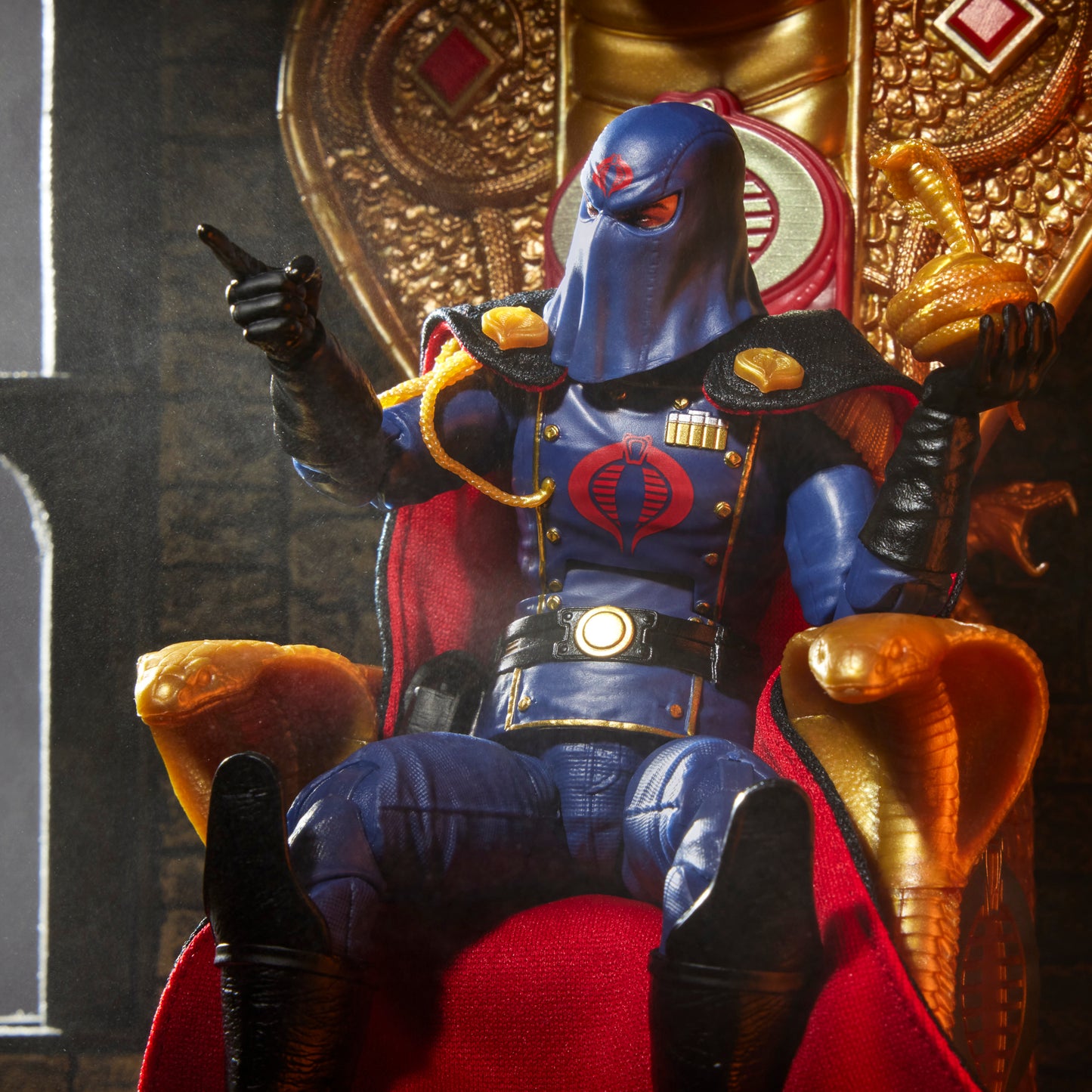G.I. Joe Classified Series #221, Cobra Commander in dress uniform Action Figure & throne
