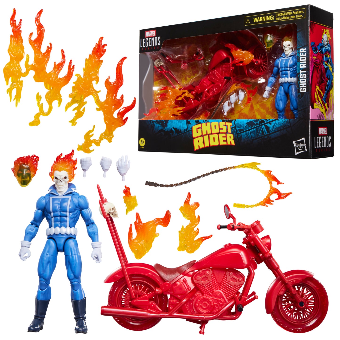 Marvel Legends Series Ghost Rider, Johnny Blaze Action Figure with Motorcycle