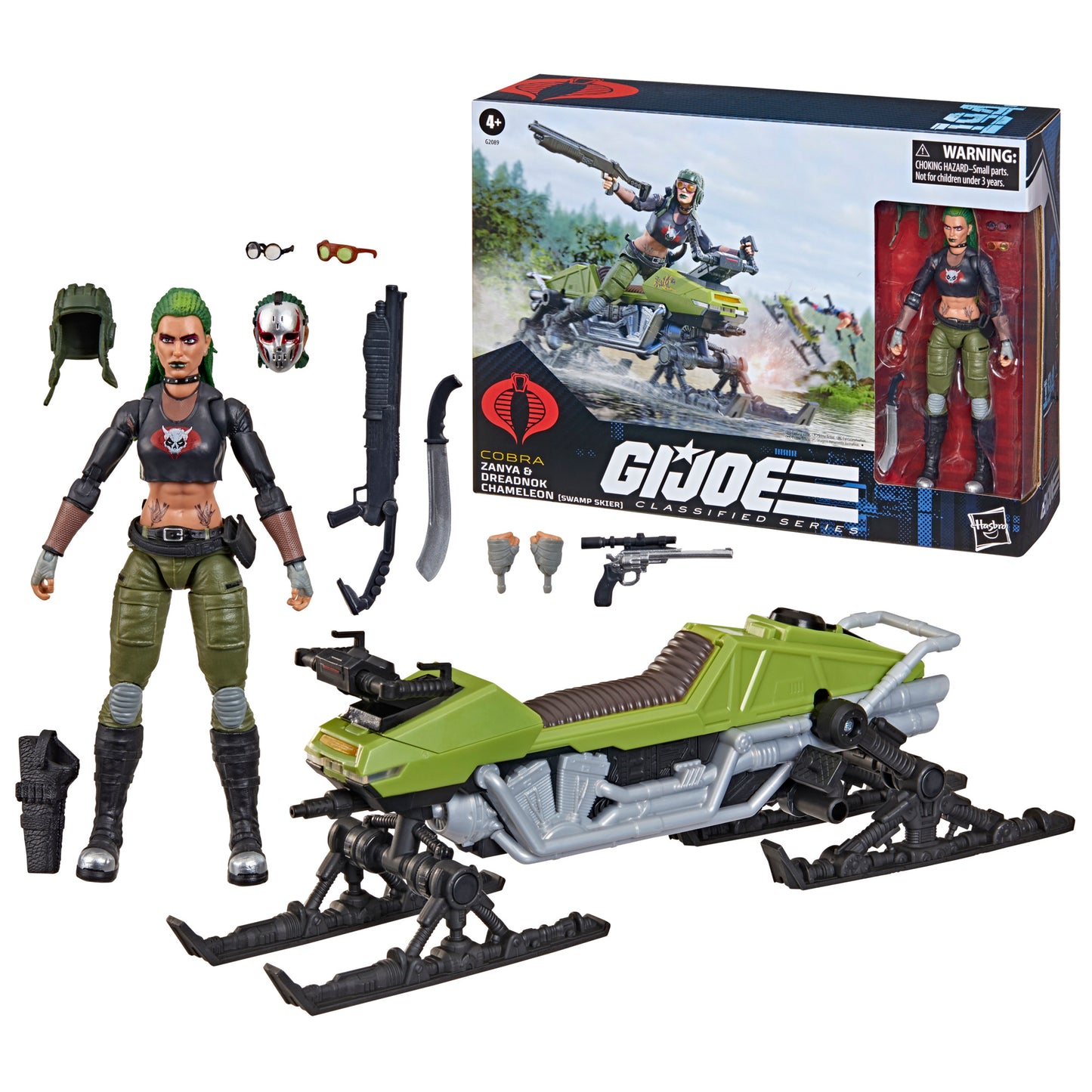 G.I. Joe Zanya Action Figure & Dreadnok Chameleon Vehicle