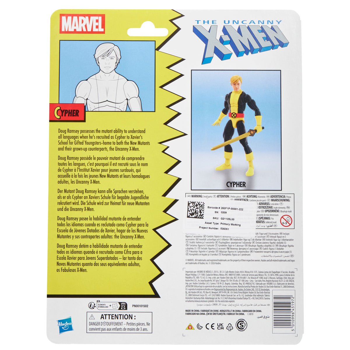 Marvel Legends Series Cypher, New Mutants & X-Men Action Figure **Target Exclusive**