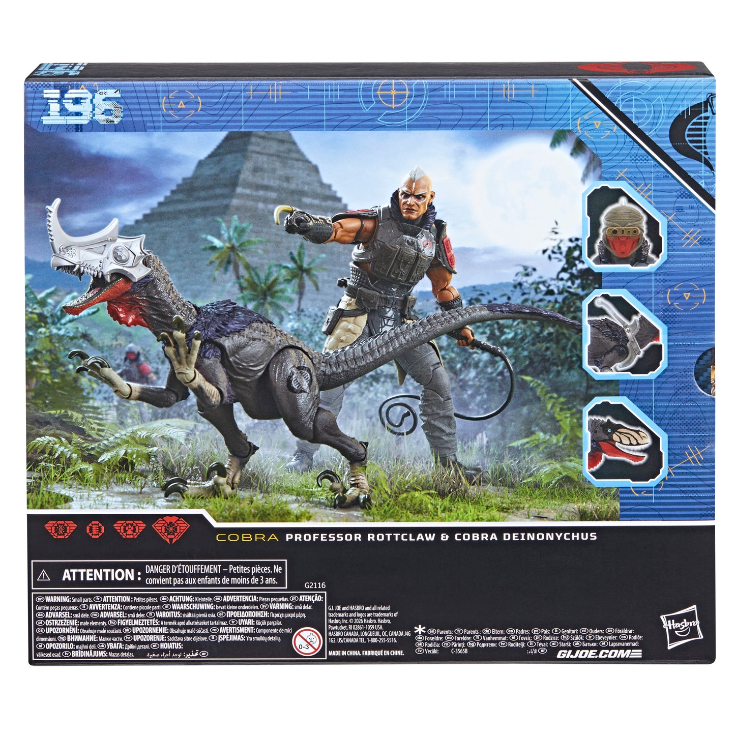 G.I. Joe Professor Rottclaw & Cobra Deinonychus Action Figures